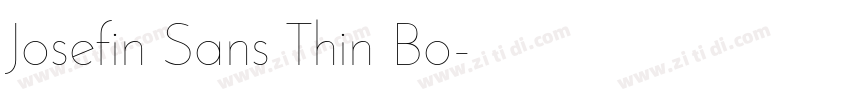 Josefin Sans Thin Bo字体转换